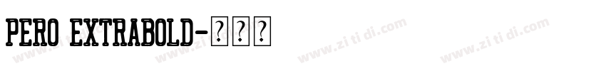 Pero ExtraBold字体转换
